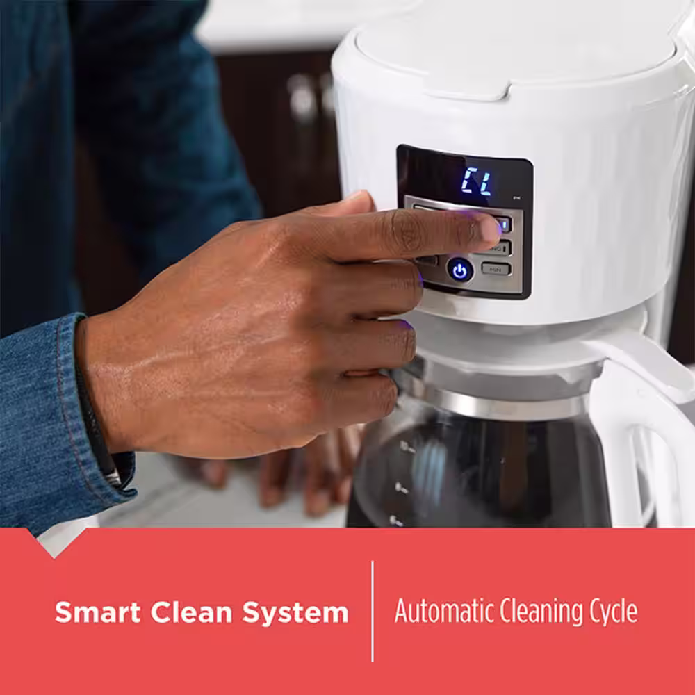 BLACK+DECKER Honeycomb 12-Cup White Coffee Maker