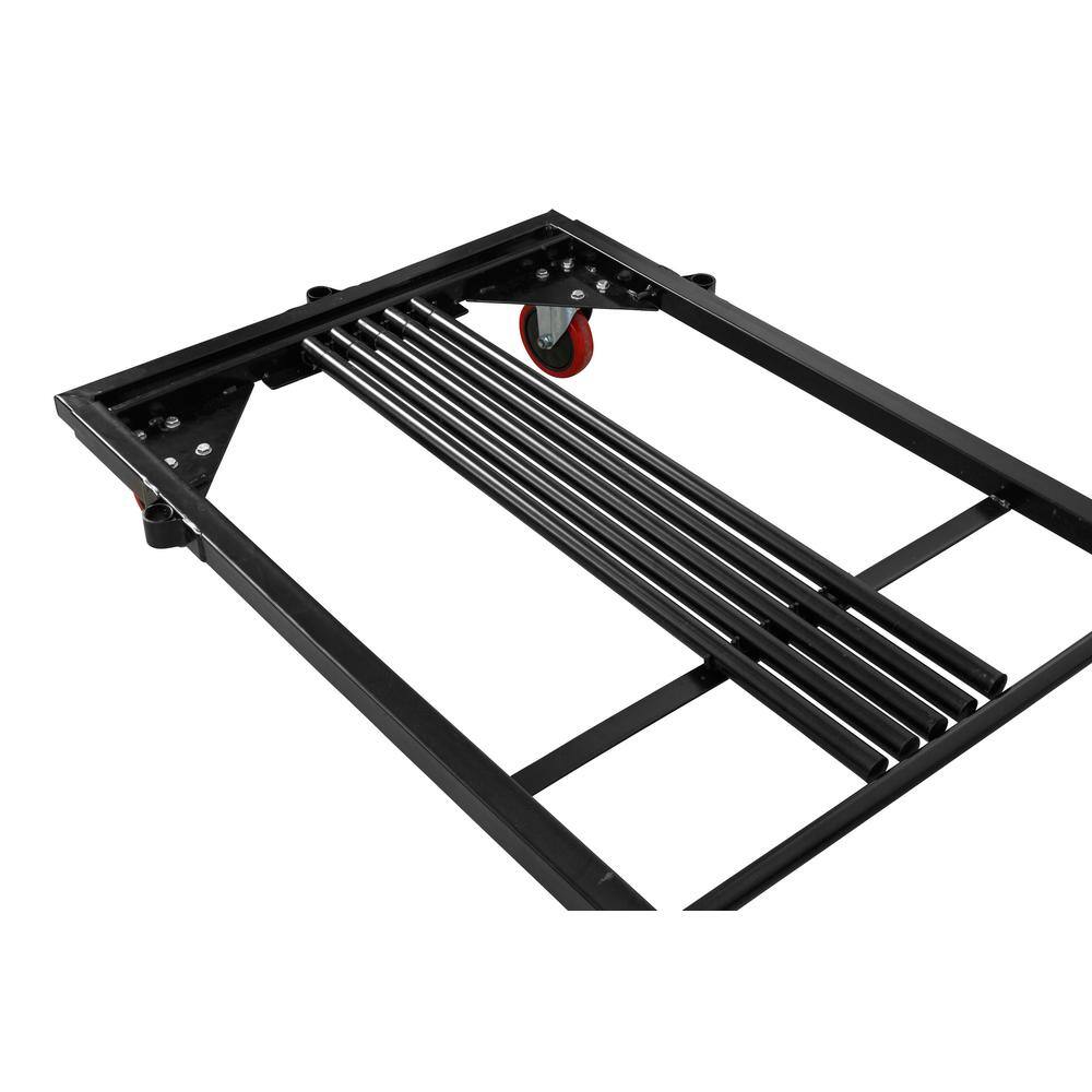 AdirOffice 900 lbs. Steel Black 10 Folding Table Cart