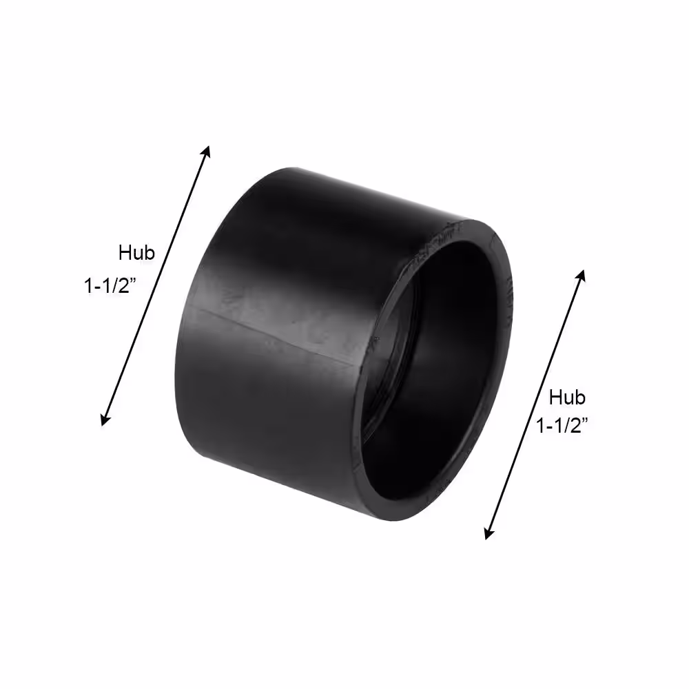 NIBCO 1-1/2 in. ABS DWV Hub x Hub Coupling Fitting
