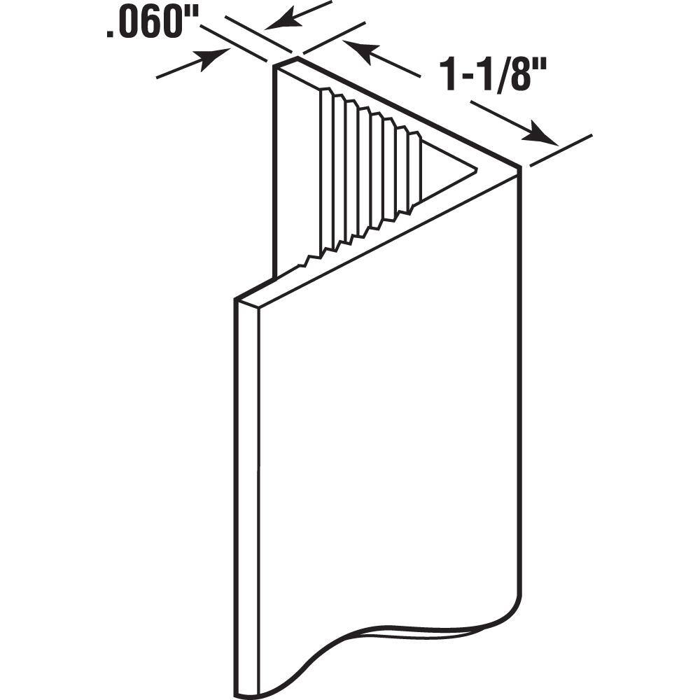 Prime-Line 1-1/8 in. x 48in. Corner Shield Blank in Almond (5-Pack)