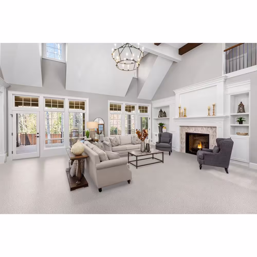 Home Decorators Collection Delight II - Celebrate - Beige 65 oz. SD Polyester Texture Installed Carpet