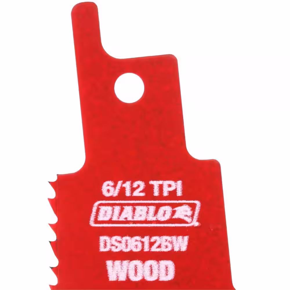 Diablo 6 in. 6/12 Teeth per in. Demo Demon Nail-Embedded Wood Cutting Reciprocating Saw Blade (5-Pack)