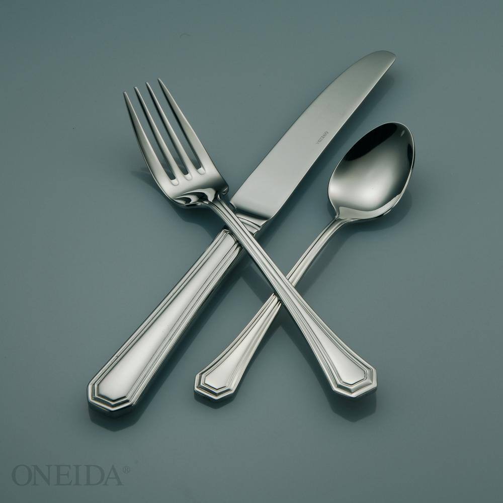 Oneida Lido 18/10 Stainless Steel Table Forks, European Size (Set of 12)
