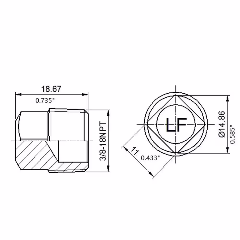 Everbilt 3/8 in. MIP Brass Plug Fitting