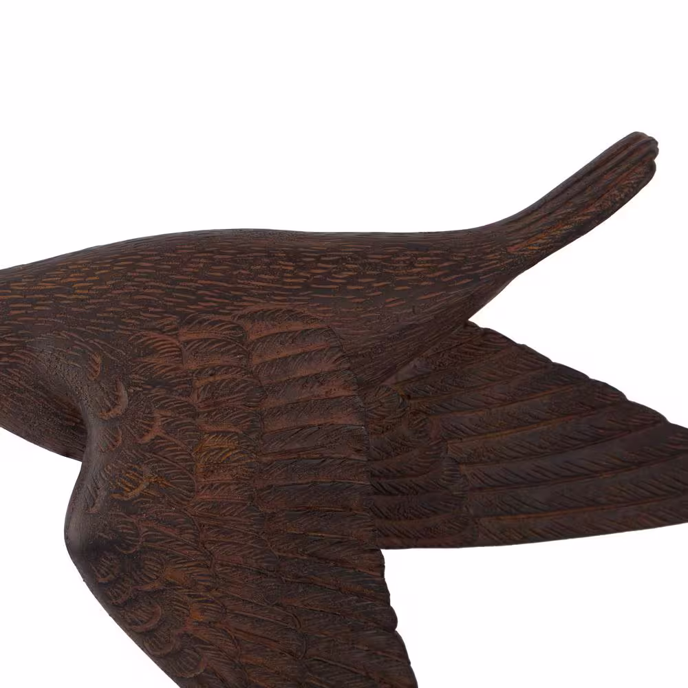 Litton Lane Polystone Brown Floating Bird Wall Decor (Set of 6)