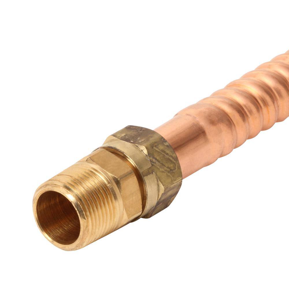 BrassCraft 3/4 in. FIP/MIP x 3/4 in. Nominal Male/Female Sweat x 15 in. Copper Water Heater Connector (7/8 in. O.D.)