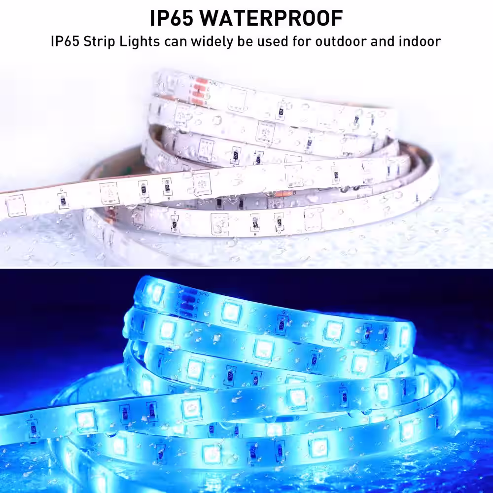 None Indoor/Outdoor 16.4 ft. Plug-In Mini Bulb RGB LED String Light Strips with 24-Key Remote
