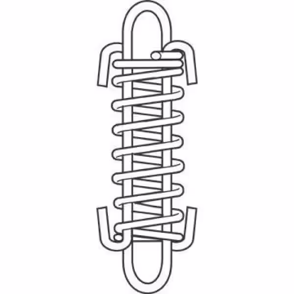 Everbilt Porch Spring, Spring Steel Construction, Nickel-Plated Finish, 0.227 GA x 1-9/16 in. x 7-3/4 in. (Single Pack)