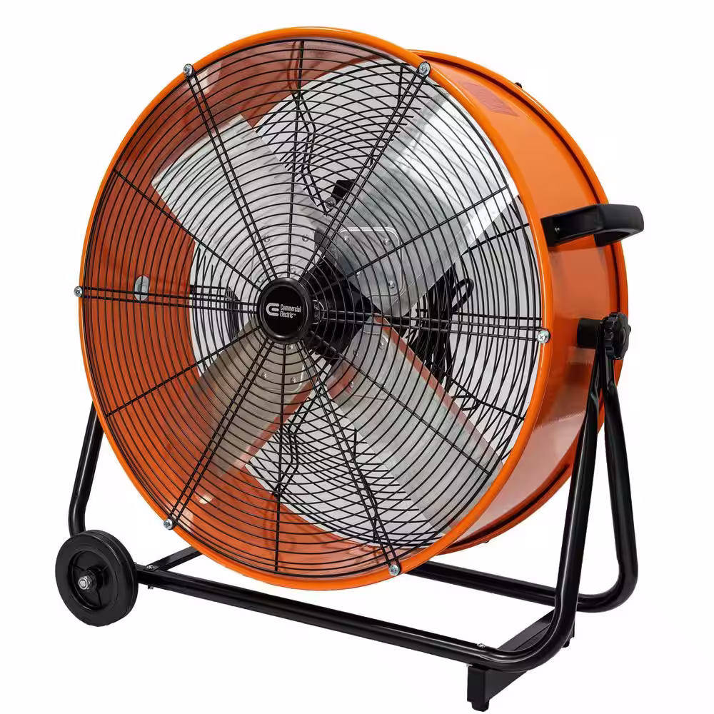 Commercial Electric 24 in. 2-Speed Heavy Duty Tilt Drum Fan
