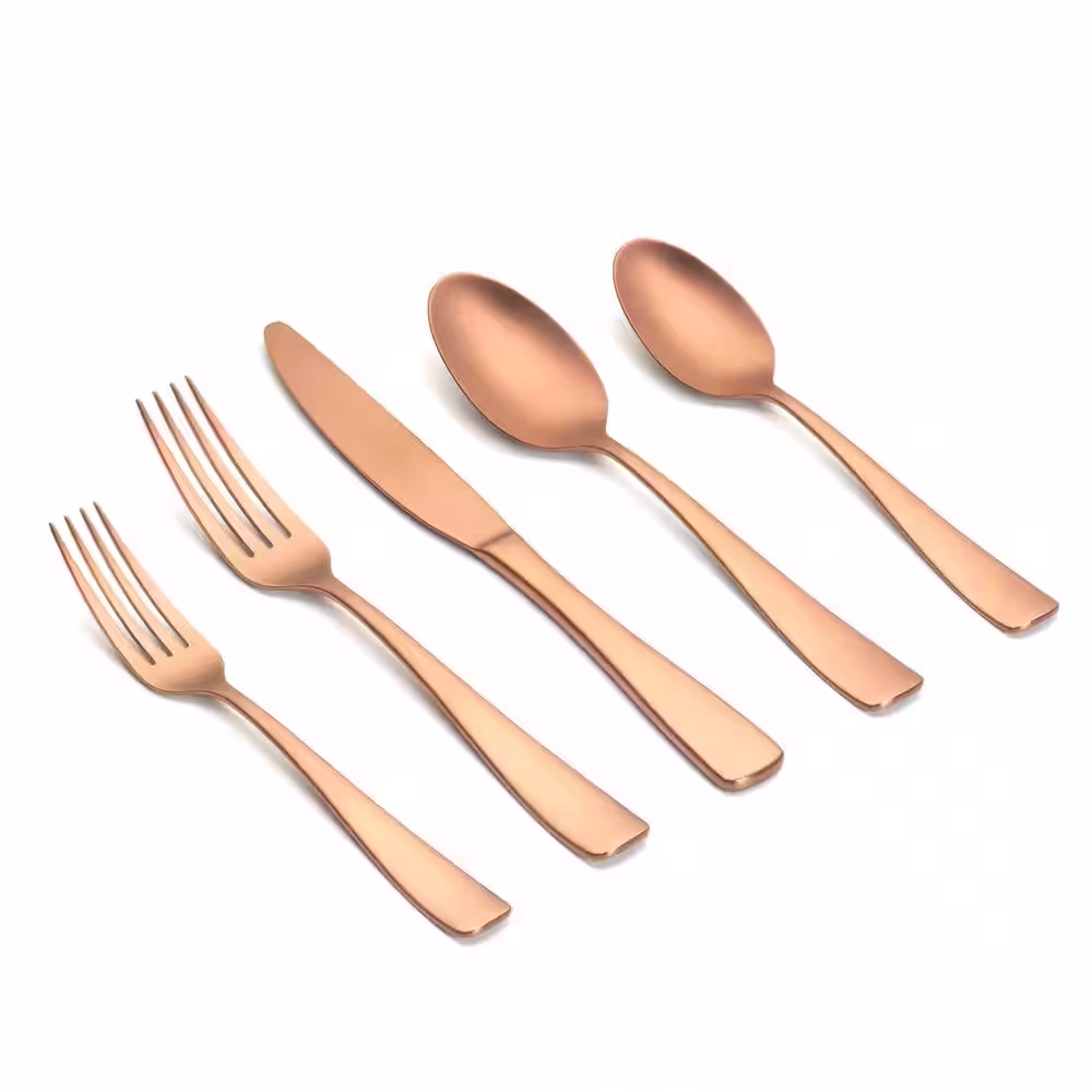 Ornative Tableware Luna 20-Piece Copper 18/0 Stainless Steel Flatware Set (Service for 4)