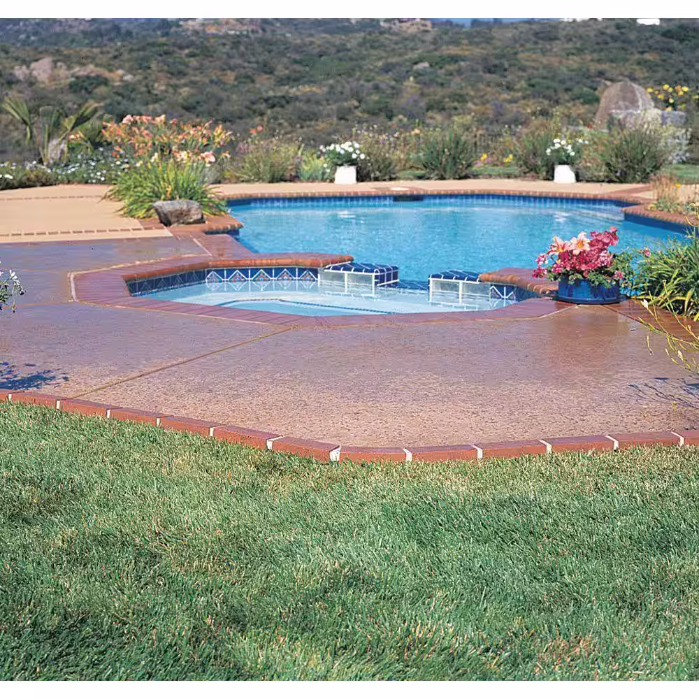 Argee 40 ft. Decorative Plastic Brick Edging with 6 Solar Lighted Bricks