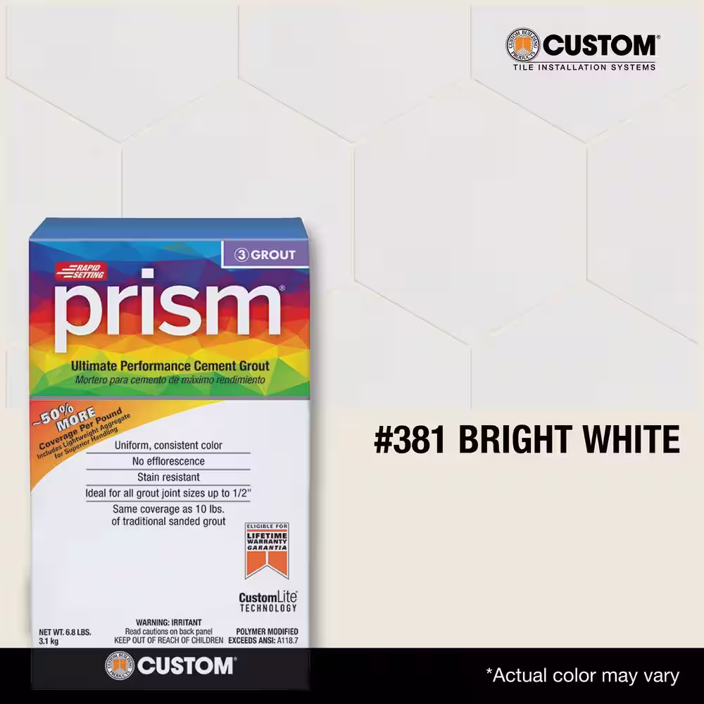 Custom Building Products Prism #381 Bright White 17 lb. Ultimate Performance Rapid Setting Grout