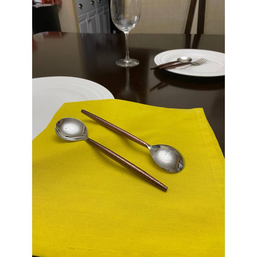 None Stainless Steel Soup Spoons Pieces (Set of 6)