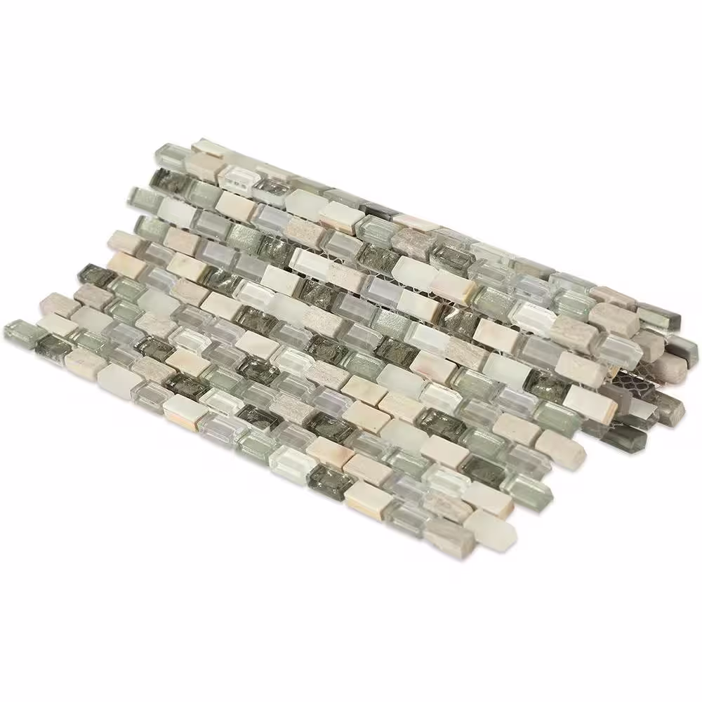 Ivy Hill Tile Paradox Puzzle 12 in. x 12 in. Mixed Materials Mosaic Floor and Wall Tile