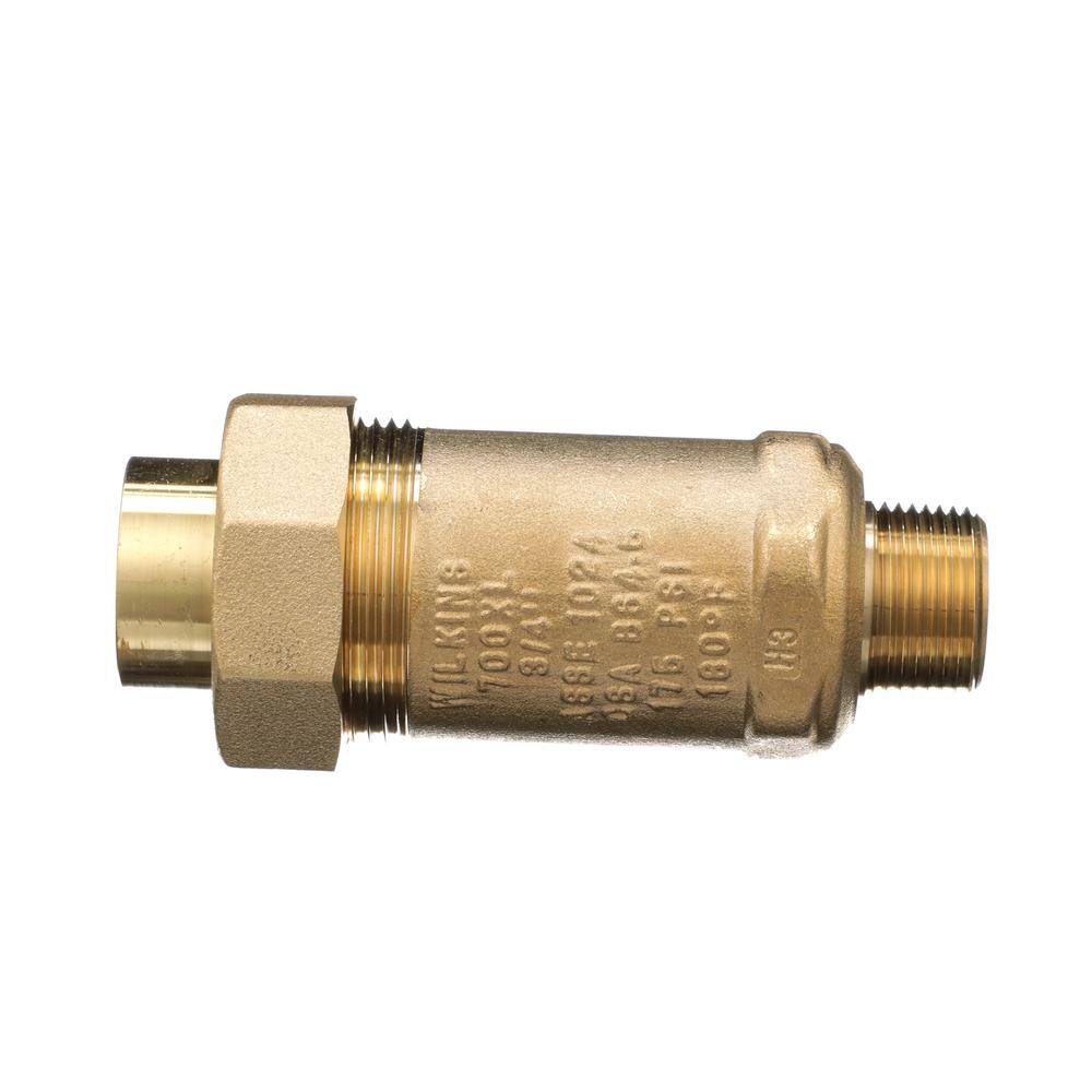 Wilkins 3/4 in. Male Inlet x 3/4 in. Union Female Outlet 700XL Dual Check Valve