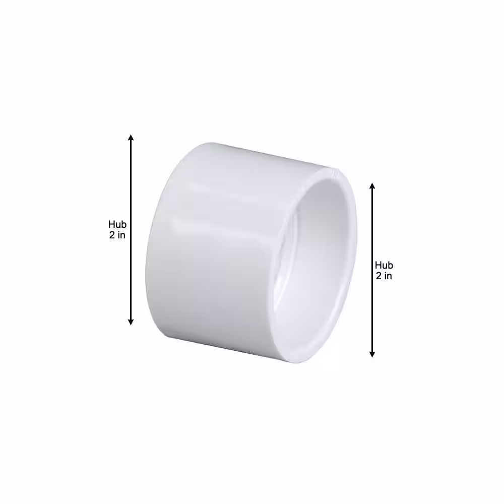 NIBCO 2 in. PVC DWV Hub x Hub Coupling Fitting