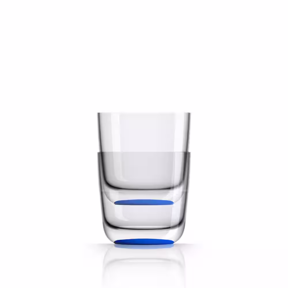 Palm Outdoor Australia Marc Newson Non-slip Forever-unbreakable 10 oz. Whisky/Stemless-wine Tritan with Klein-blue Non-Slip Base (2-Pack)