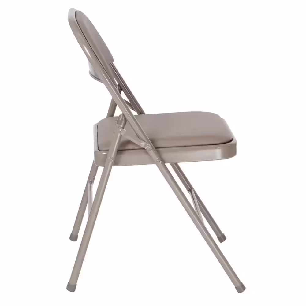 Carnegy Avenue Gray Metal Seat Frame Folding Chair