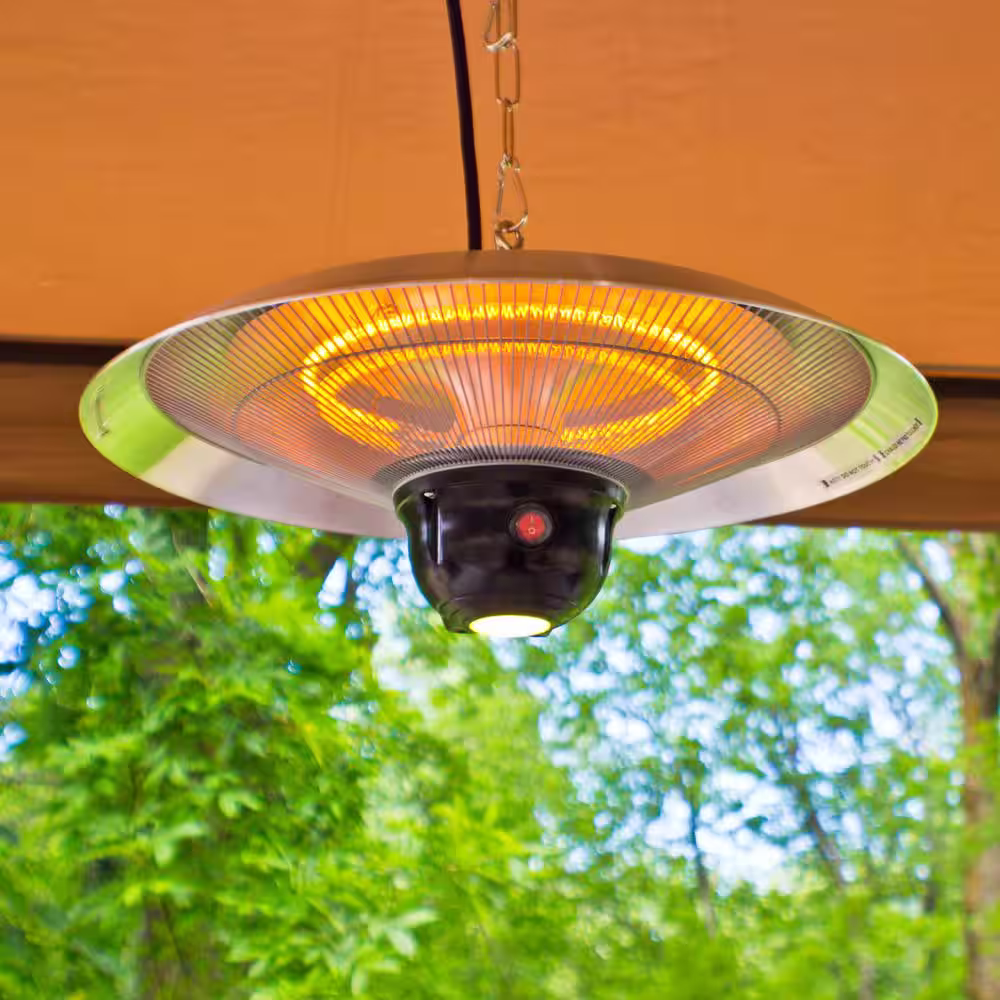 EnerG+ 1500-Watt Infrared Electric Outdoor Hanging Heater with LED and Remote