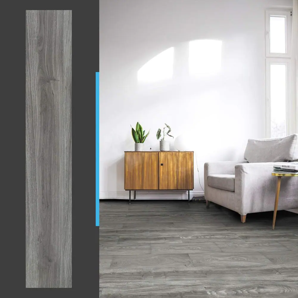 Art3d Light Grey 12 MIL x 6 in. W x 36 in. L Peel and Stick Water Resistant Luxury Vinyl Plank Flooring (54 sqft/case)