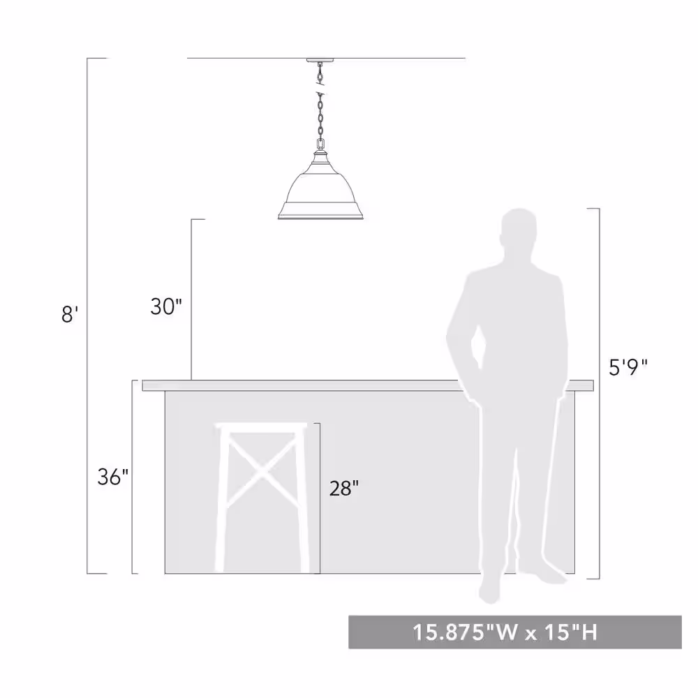 Golden Lighting Rebel 2-Light Matte Black Hanging Barn Light Pendant