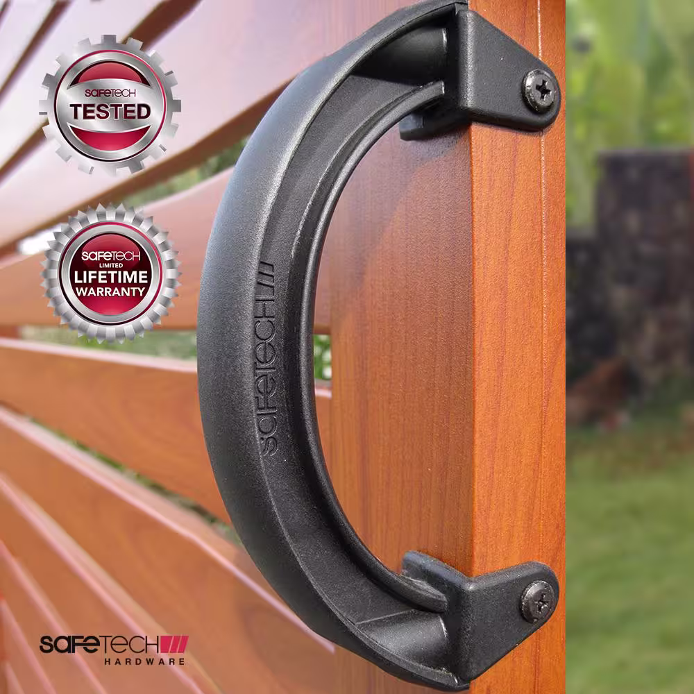 Safetech Hardware 6 in. Black Heavy-Duty Non-Corrosive Gate Handle