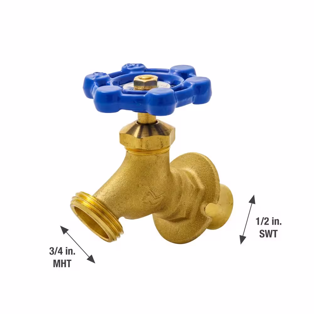 Everbilt 1/2 in. x 3/4 in. Brass Sweat x Sweat Sillcock Valve