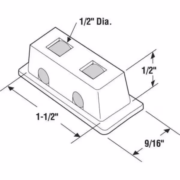 Prime-Line Sliding Window Tandem Roller Assembly, 1/2 in. Flat Brass Rollers