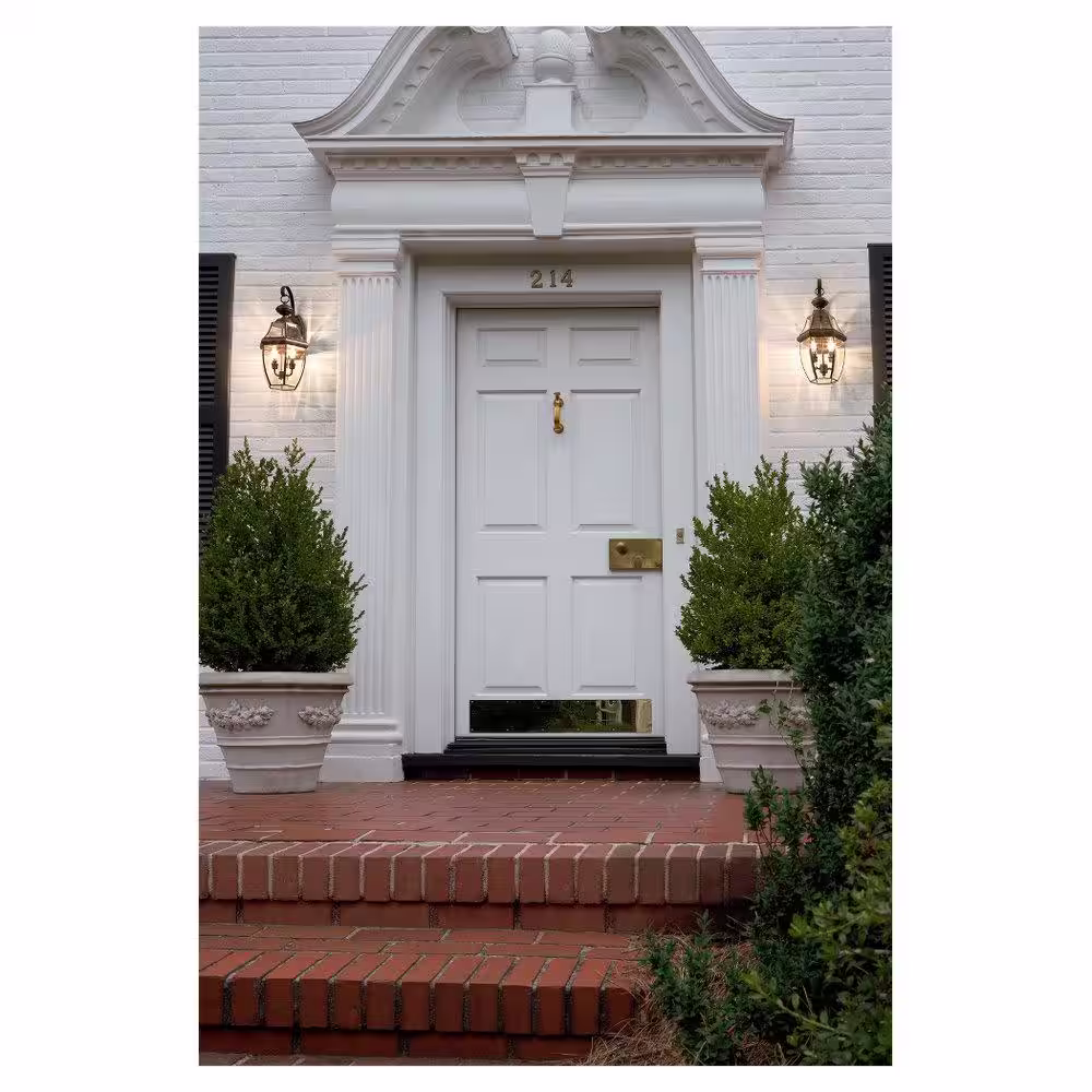 Generation Lighting Lancaster 3-Light Traditional Antique Bronze Outdoor Wall Lantern Sconce