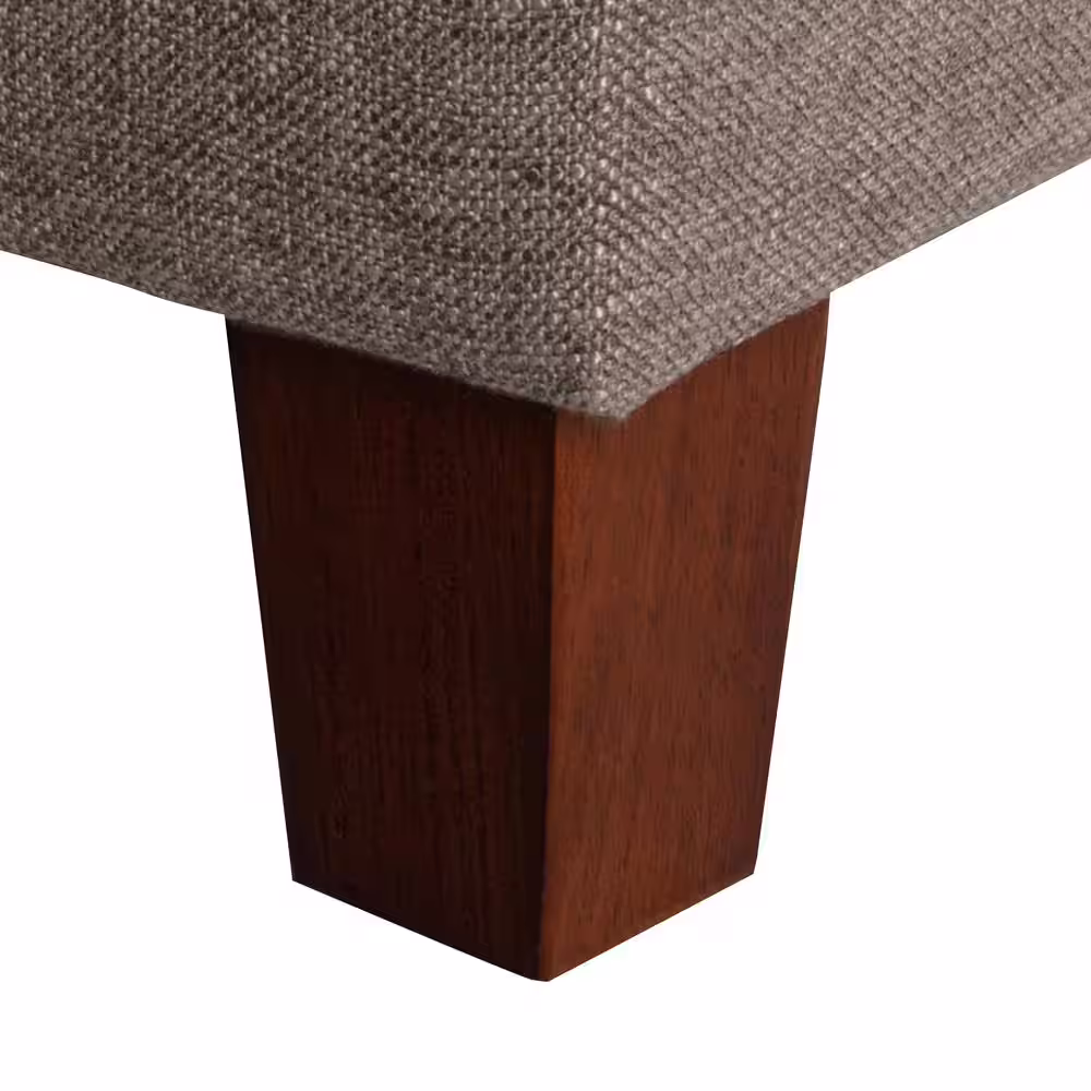 Homepop Brown Tufted Storage Bench