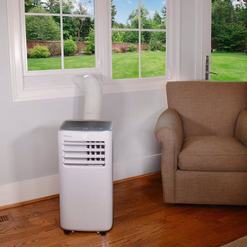 Soleus Air 10,000 BTU (6,000 BTU DOE) Portable Air Conditioner with Dehumidifier and Mirage Display in White