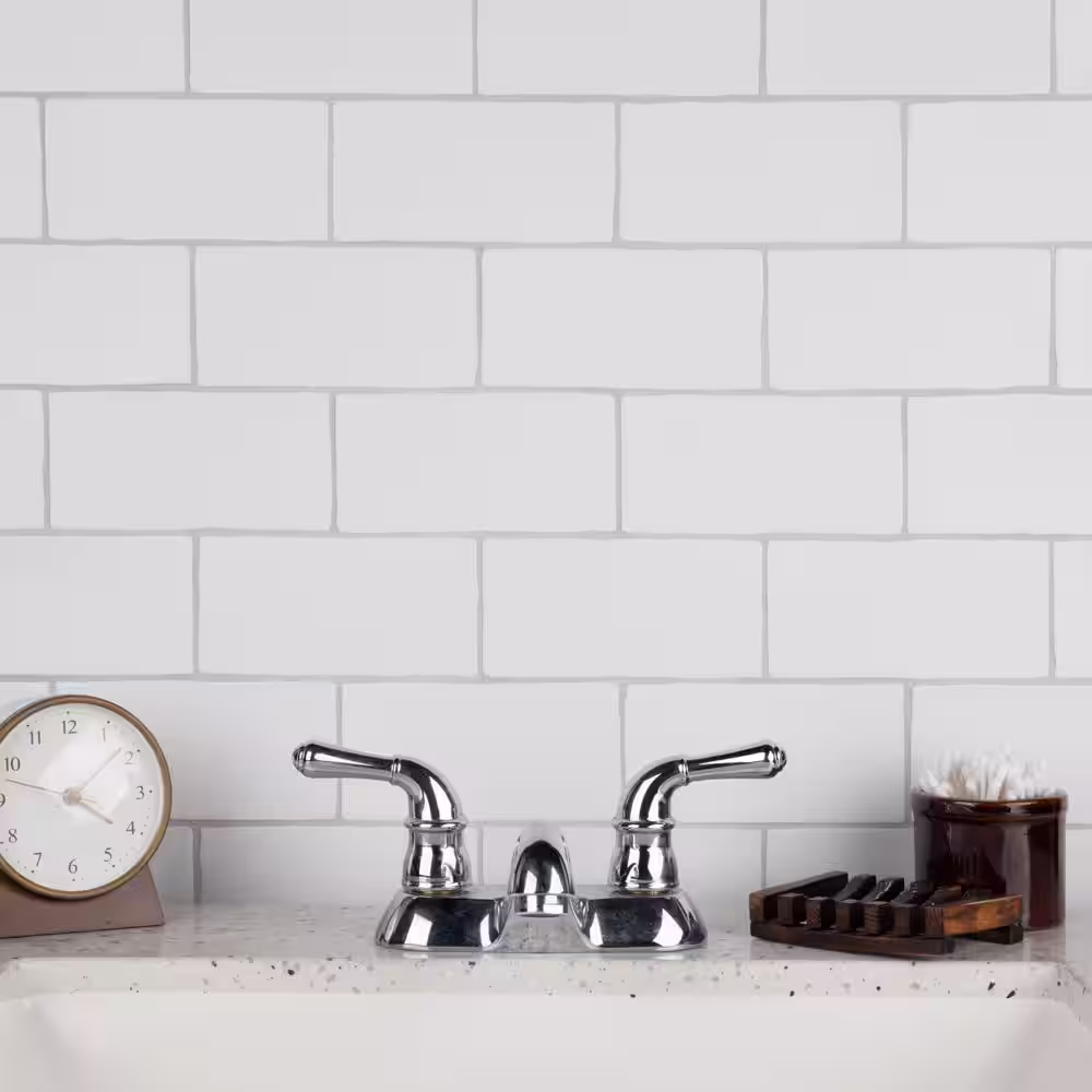 Merola Tile Chester Matte Bianco 3 in. x 6 in. Ceramic Wall Tile (5.72 sq. ft./Case)