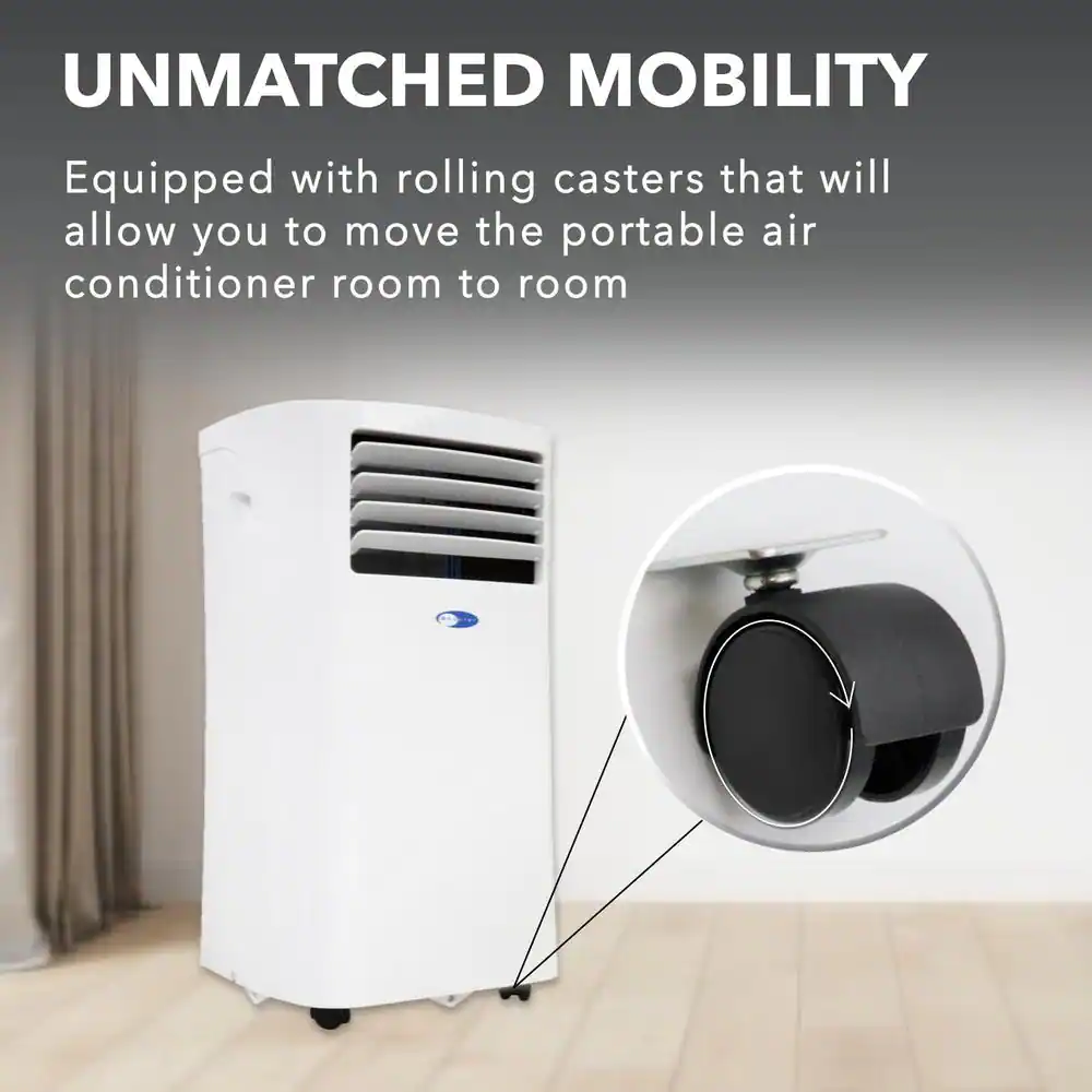 Whynter Compact Size 10000 BTU Portable Air Conditioner with Dehumidifier Activated Carbon Air Filter and Washable Pre-Filter