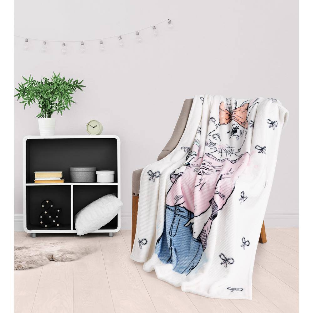None Multi Print Polyester Throw Blanket