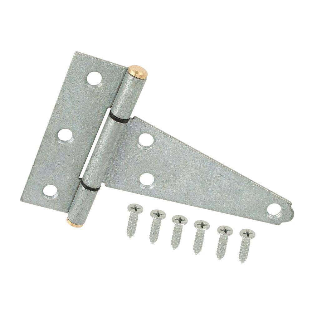 Everbilt 4 in. Galvanized Heavy Duty Tee Hinges (2-Pack)