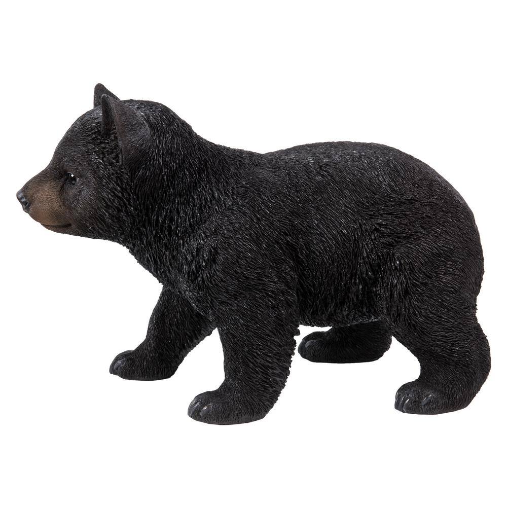 None Black Bear Cub Walking Garden Statue