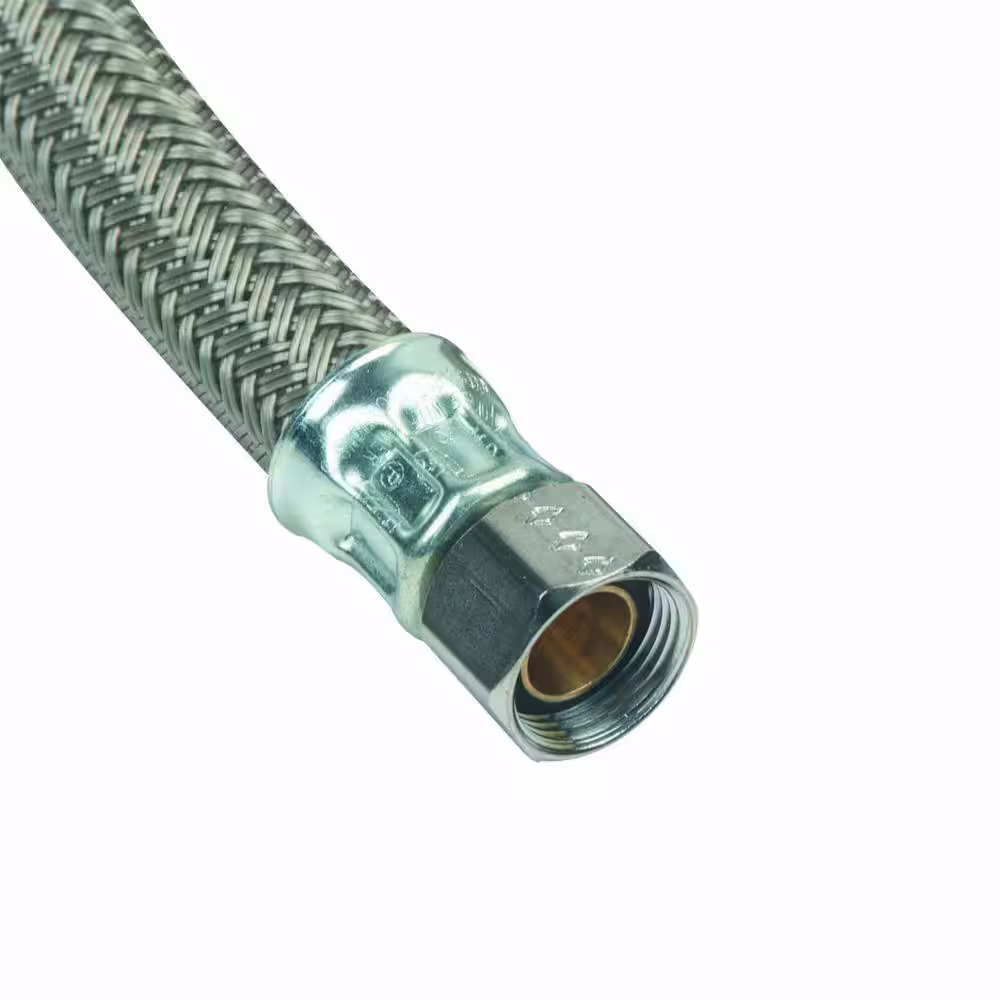 BrassCraft 3/8 in. Compression x 3/8 in. Compression x 48 in. Braided Polymer Dishwasher Supply Line with 3/4 in. Garden Hose Elbow