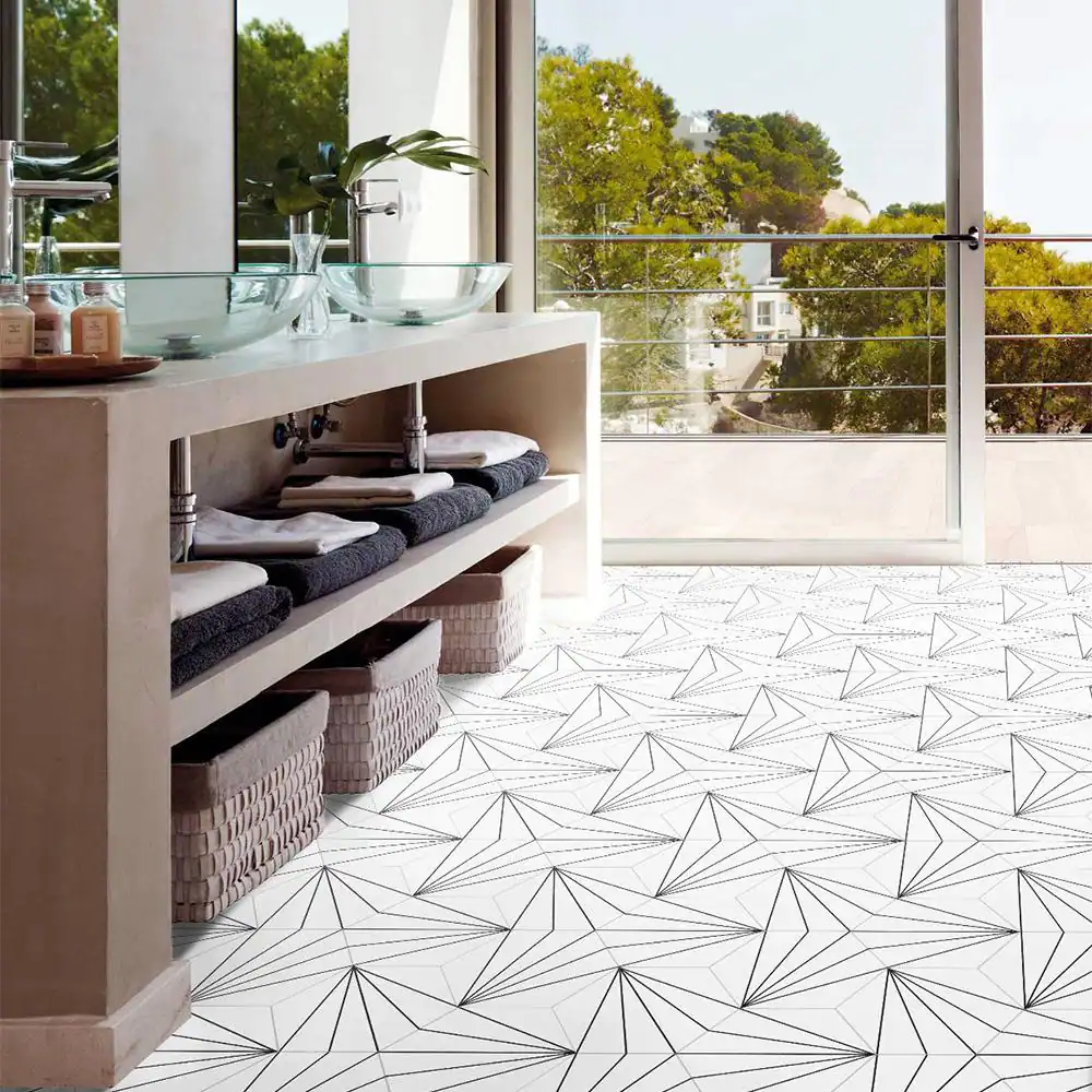 Merola Tile Aster Hex Blanco 8-5/8 in. x 9-7/8 in. Porcelain Floor and Wall Tile (11.5 sq. ft./Case)