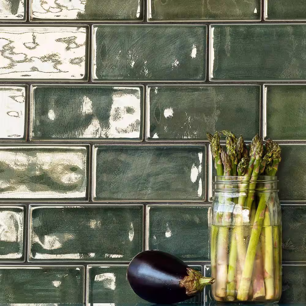Ivy Hill Tile Delphi Subway Deep Emerald 3 in. x 6 in. Polished Ceramic Tile (4 Sq. Ft. / Case)