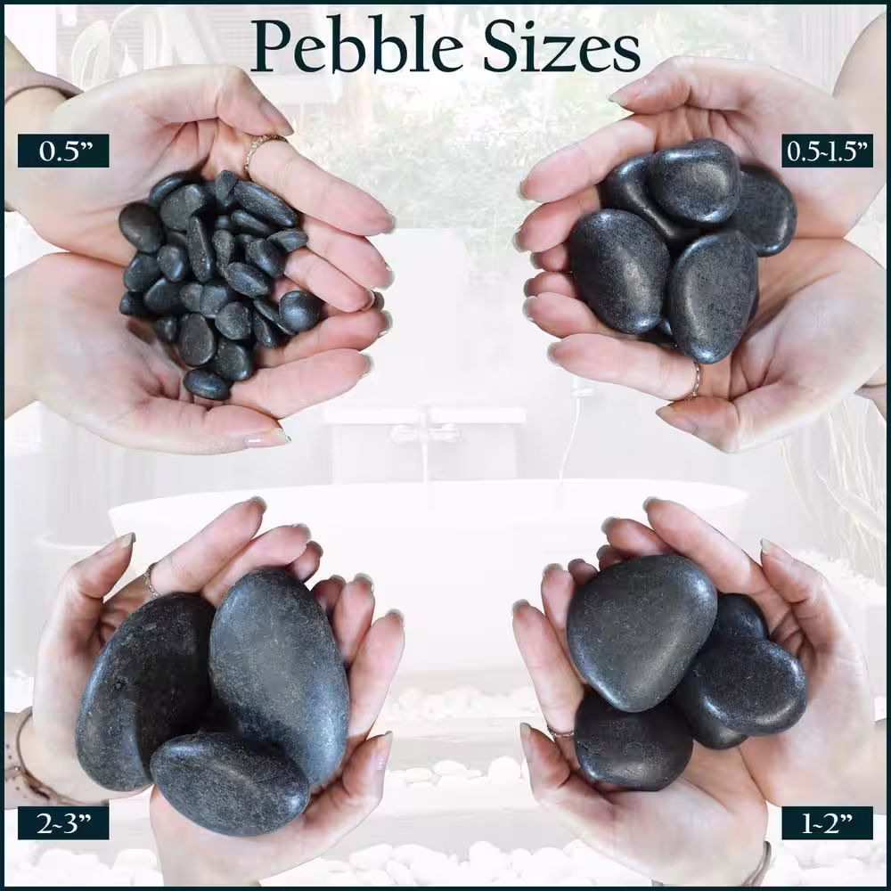 Rain Forest 0.055 cu. ft. 0.5 in. to 1 in. White Plastic Pebbles