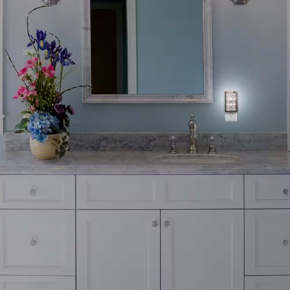 GE Nickel LED CoverLite Night Light