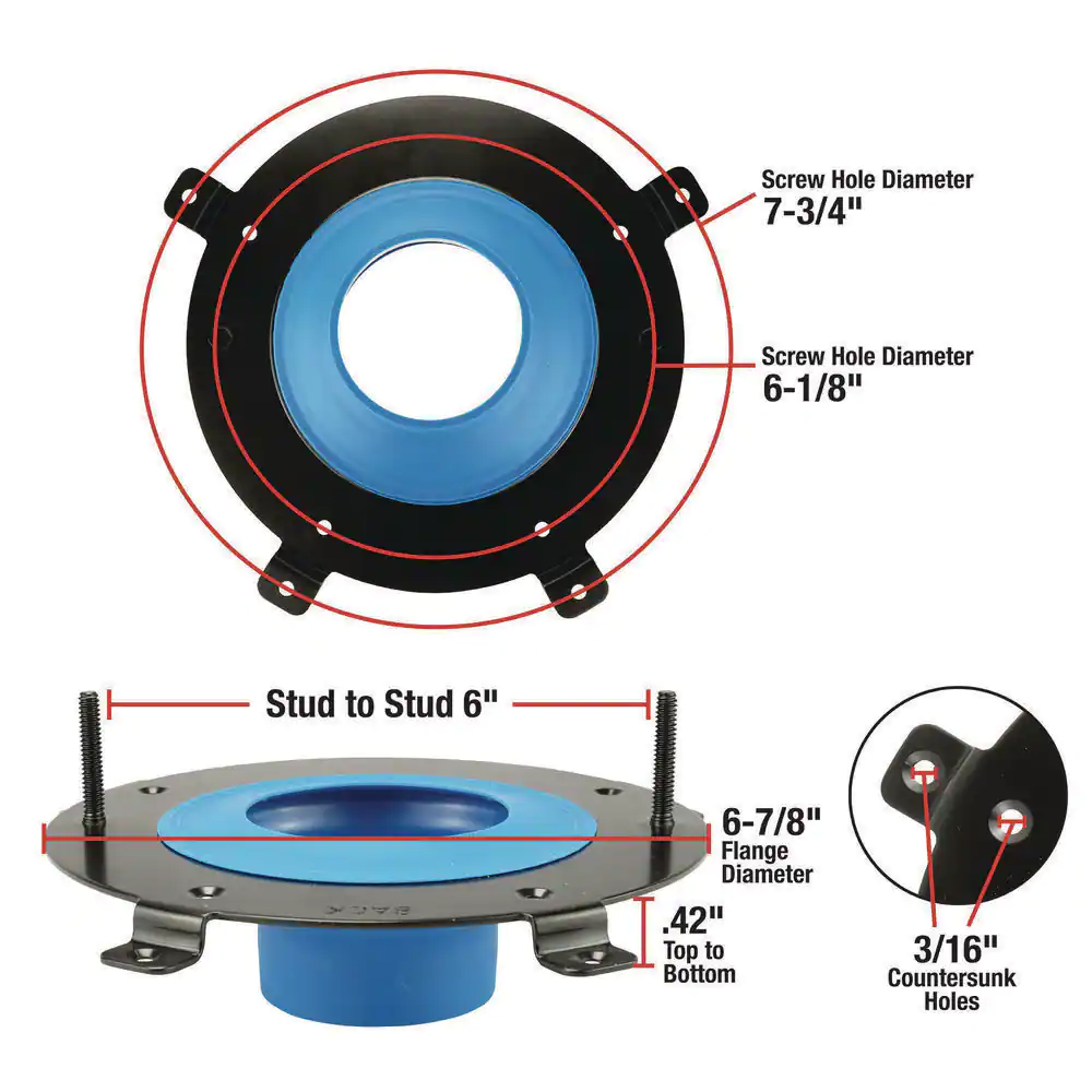 DANCO HydroSeat Stainless Steel Toilet Flange Repair