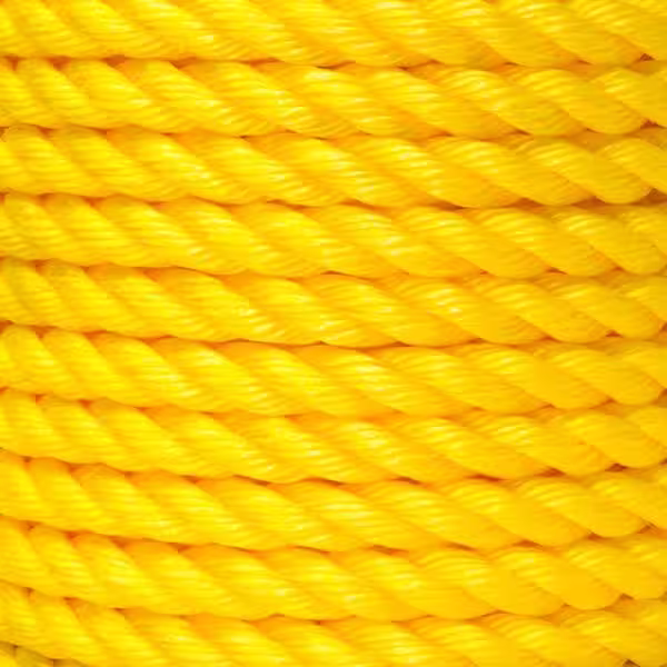 KingCord 3/4 in. x 100 ft. Polypropylene Twisted Rope 3-Strand, Yellow