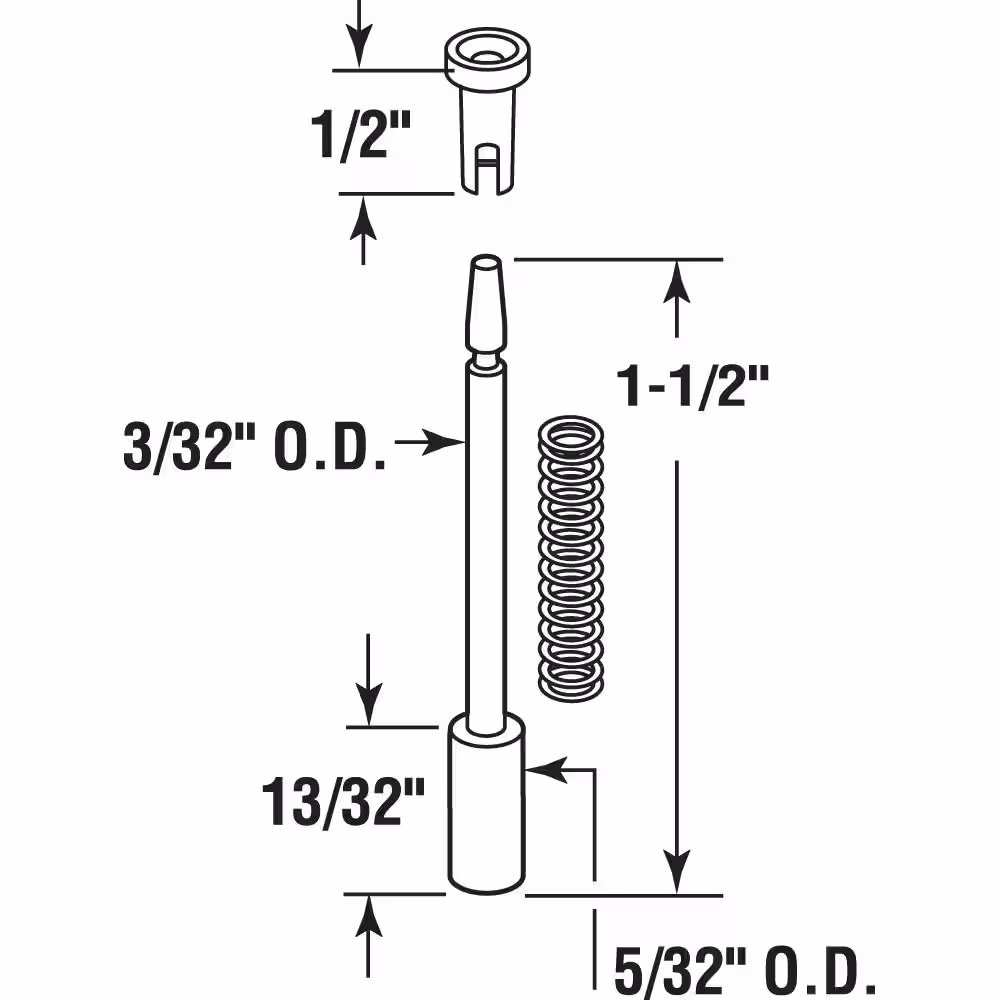 Prime-Line Plunger Latches Nylon for 1/4 in. and 5/16 in. Frame (100-pack)