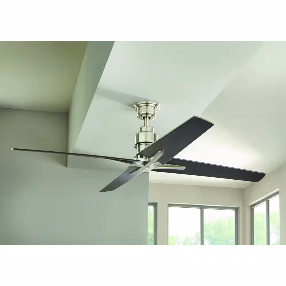 Home Decorators Collection Virginia Highland 56 in. Indoor Brushed Nickel Ceiling Fan with Remote Control