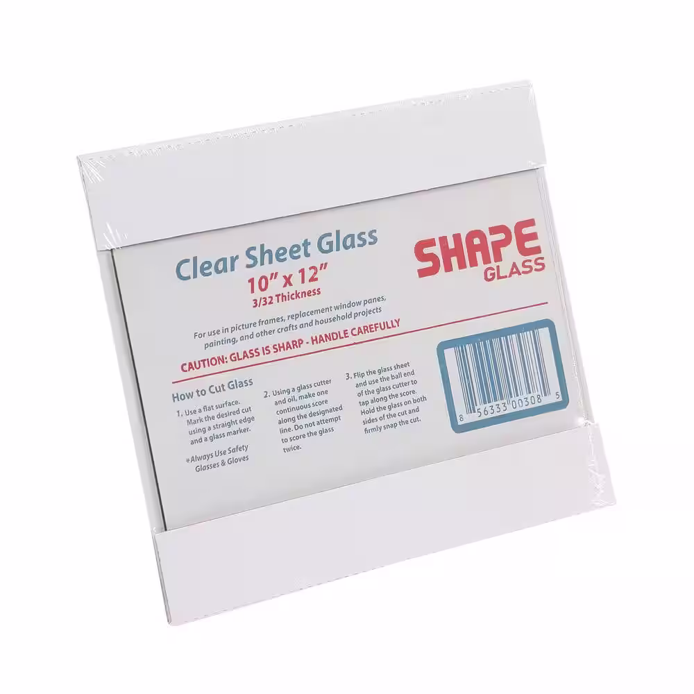 None 10 in. x 12 in. x .094 in. Clear Glass