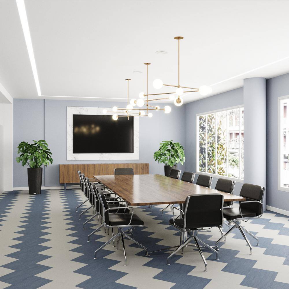None FabCore Silver Knit 28 MIL x 12 in. W x 24 in. L Glue Down Waterproof Vinyl Tile Flooring (36 sqft/case)