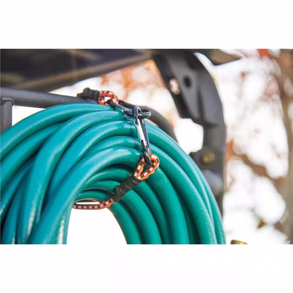 Keeper Assorted Sized Multi-Color Mini Bungee Cords with Carabiners (12 Pack)