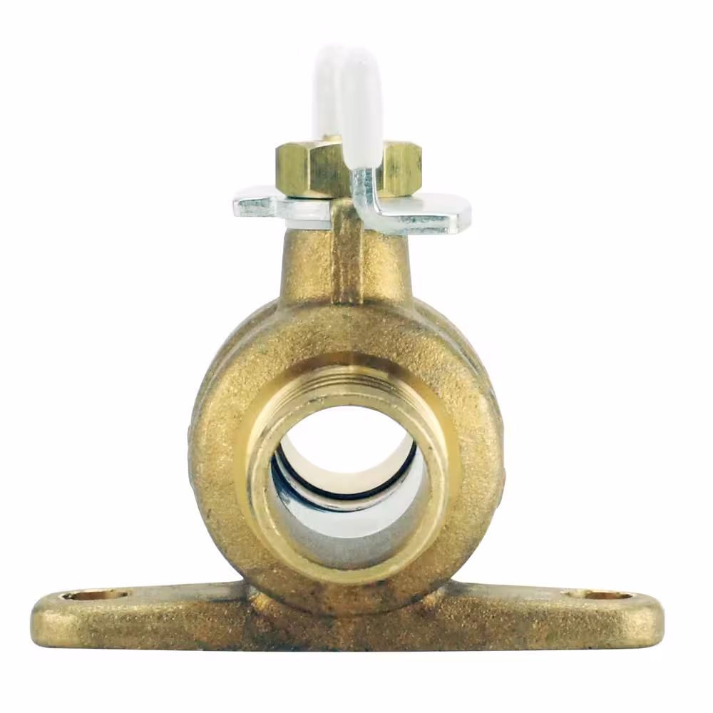 Apollo 3/4 in. Brass PEX-B Barb Ball Valve with Tee Handle and Mounting Pad