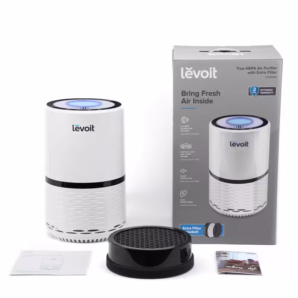 LEVOIT Compact 125 sq. ft. True HEPA Air Purifier with Bonus Filter